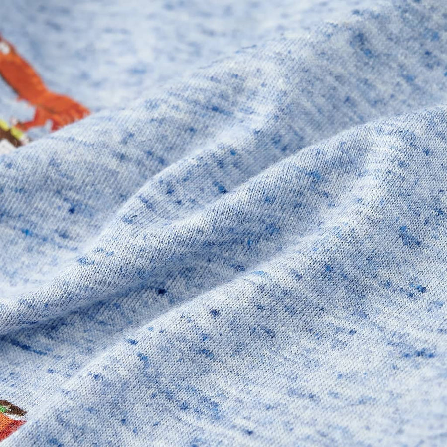 Kindershirt 104 gemêleerd blauw Blauw