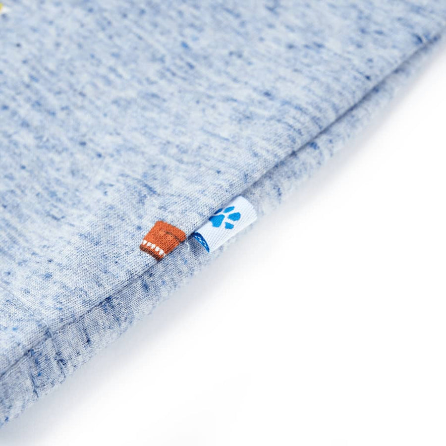 Kindershirt 128 gemêleerd blauw Blauw