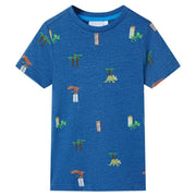Kindershirt maat 104 gemêleerd donkerblauw