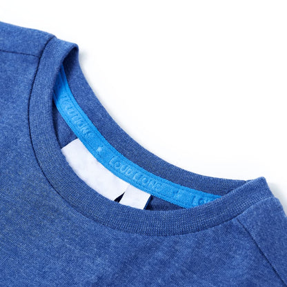Kindershirt 116 gemêleerd donkerblauw Donkerblauw 116