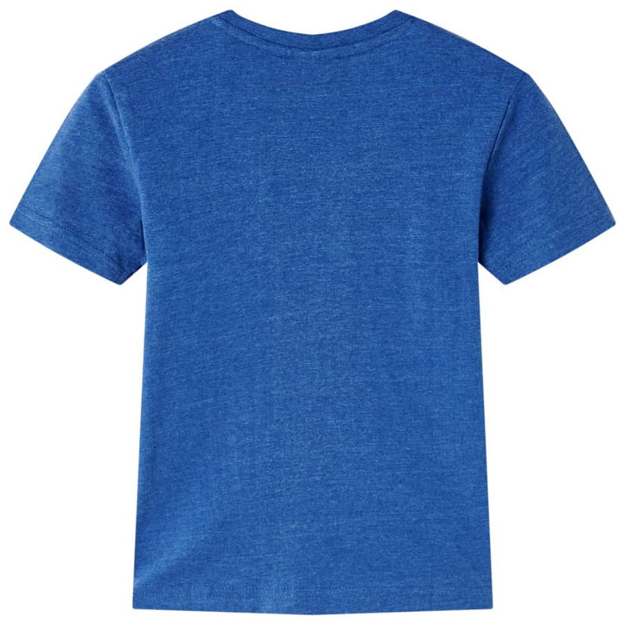 Kindershirt 128 gemêleerd donkerblauw Donkerblauw 128