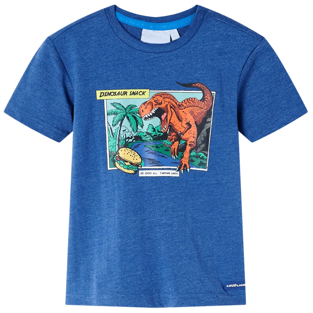 Kindershirt 140 gemêleerd donkerblauw Donkerblauw 140