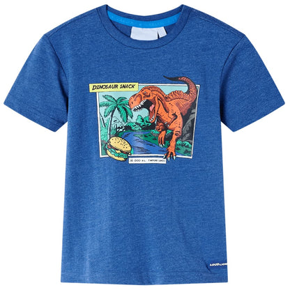 Kindershirt 140 gemêleerd donkerblauw Donkerblauw 140