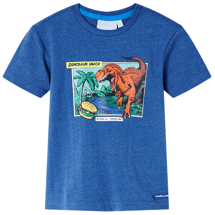 Kindershirt 140 gemêleerd donkerblauw Donkerblauw 140
