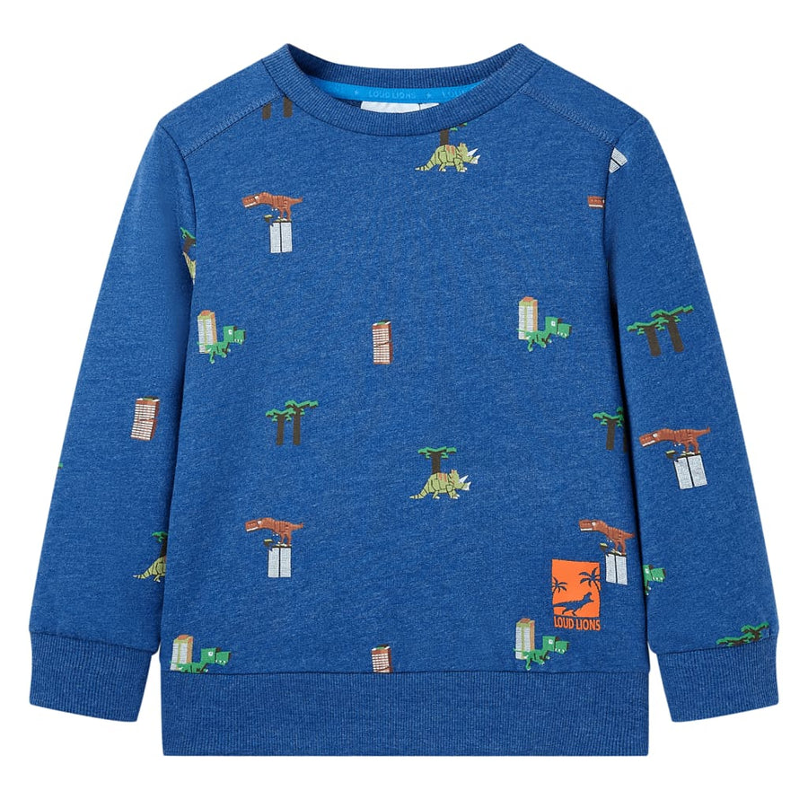 Kindertrui 116 gemêleerd donkerblauw