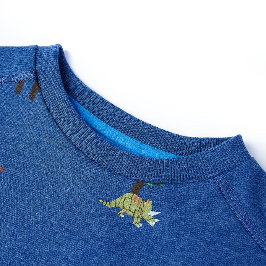 Kindertrui 116 gemêleerd donkerblauw