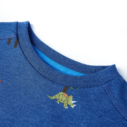 Kindertrui 128 gemêleerd donkerblauw