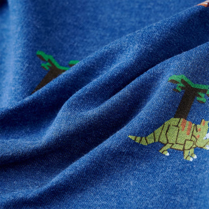 Kindertrui 128 gemêleerd donkerblauw