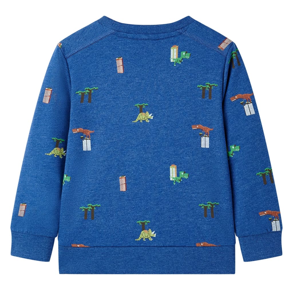 Kindertrui 140 gemêleerd donkerblauw