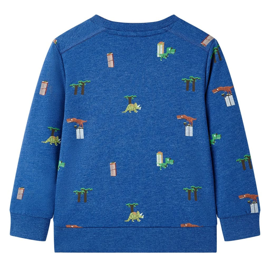 Kindertrui 140 gemêleerd donkerblauw