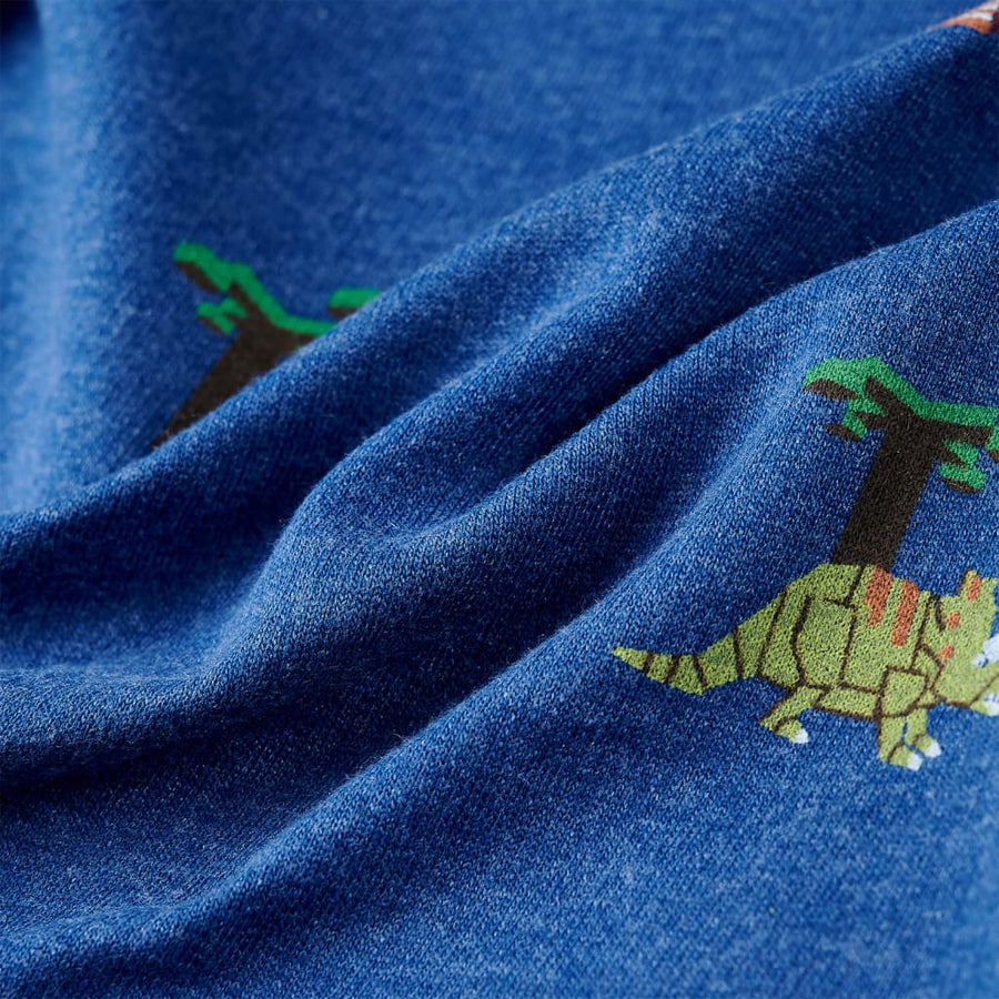 Kindertrui 140 gemêleerd donkerblauw
