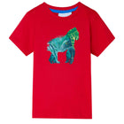 Kindershirt 140 rood katoen