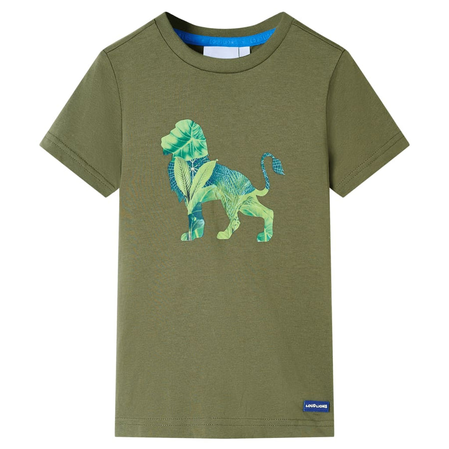 Kindershirt 140 kakikleurig Kaki