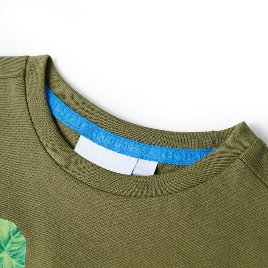Kindershirt 140 kakikleurig Kaki