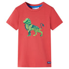 Kindershirt 128 rood katoen