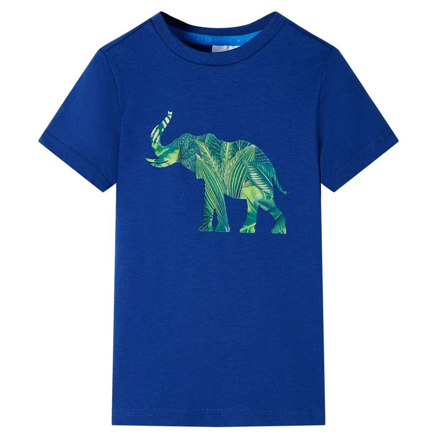 Kindershirt 116 donkerblauw Blauw
