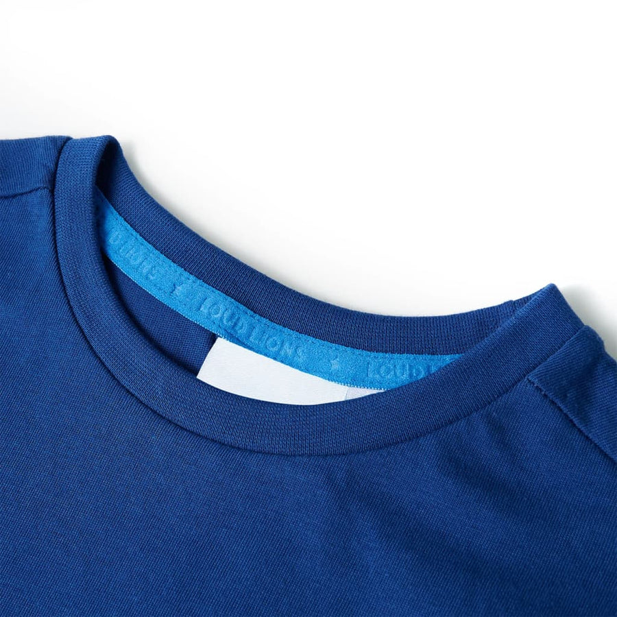 Kindershirt 116 donkerblauw Blauw