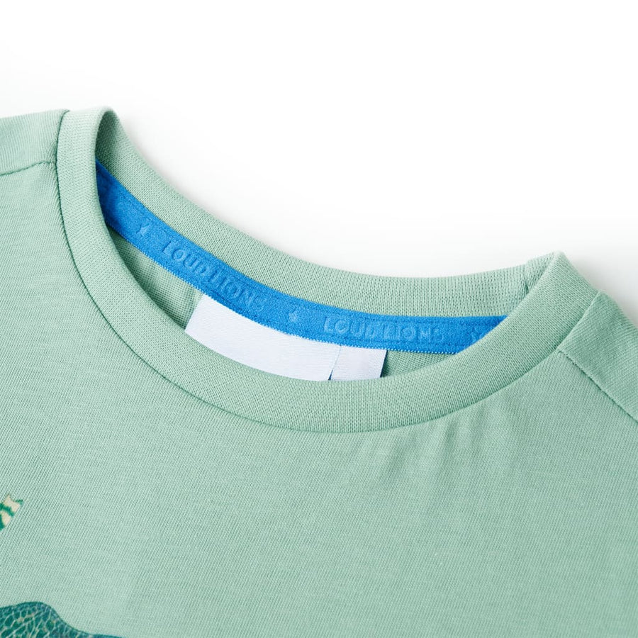 Kindershirt 116 lichtkakikleurig Kaki