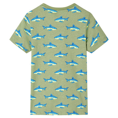 Kindershirt 128 lichtkakikleurig Kaki