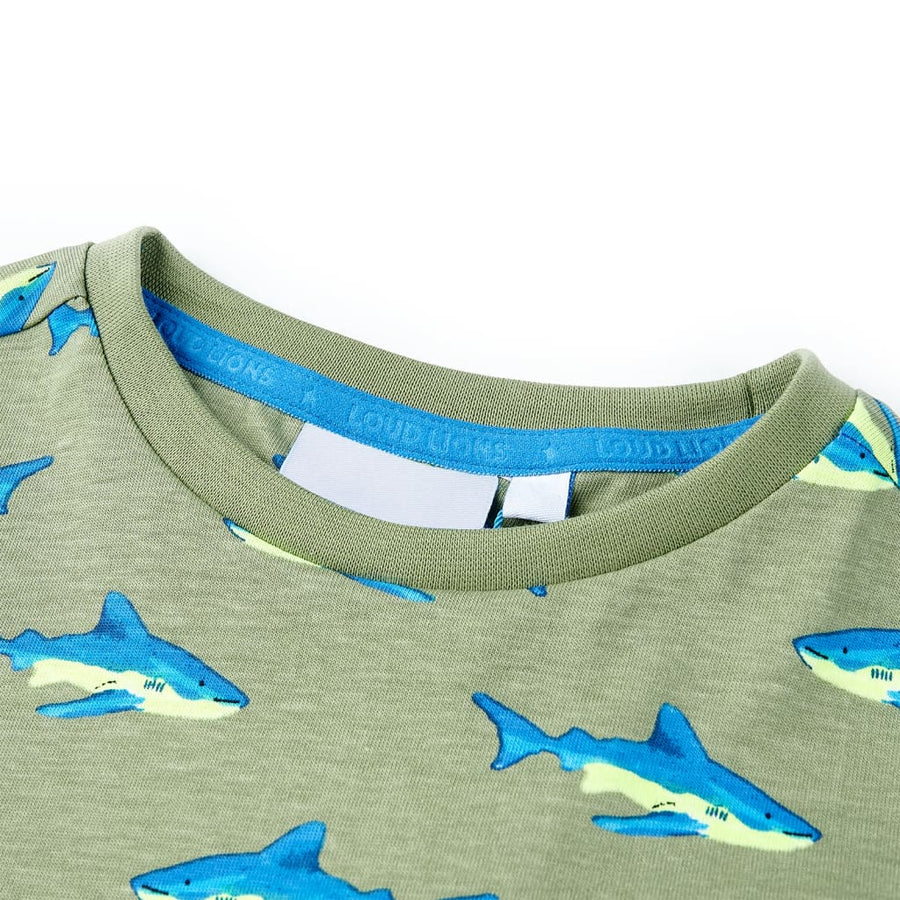 Kindershirt 128 lichtkakikleurig Kaki