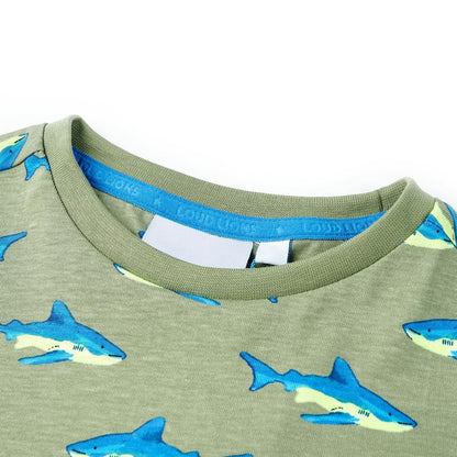 Kindershirt 140 lichtkakikleurig Kaki