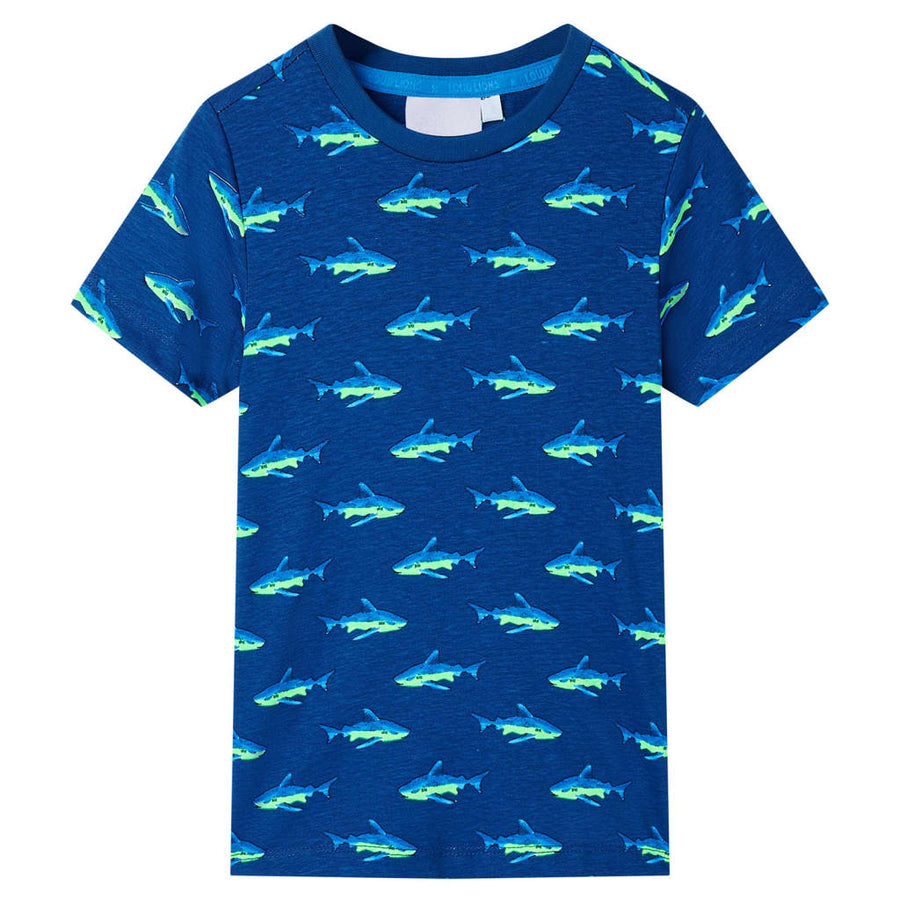 Kindershirt 92 donkerblauw Blauw 92