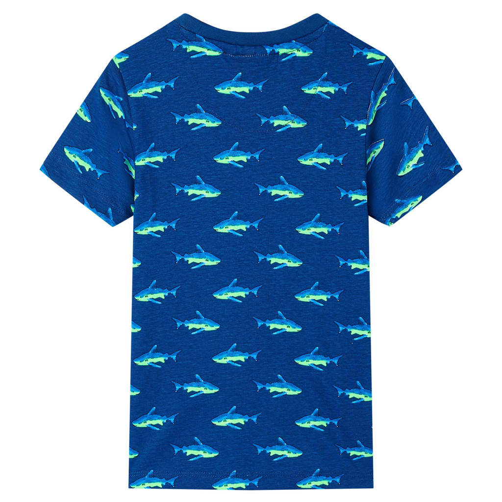 Kindershirt 92 donkerblauw Blauw 92