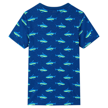 Kindershirt 92 donkerblauw Blauw 92