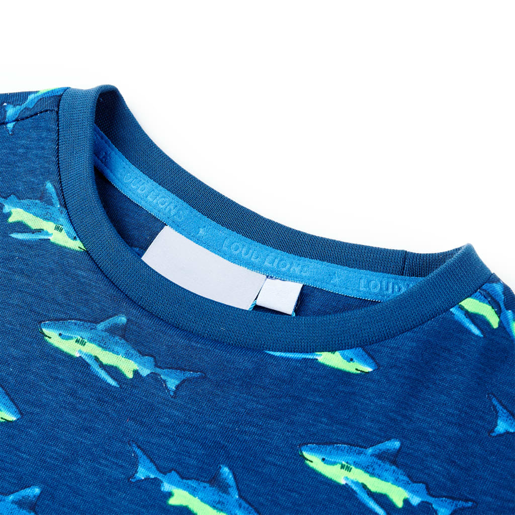 Kindershirt 92 donkerblauw Blauw 92