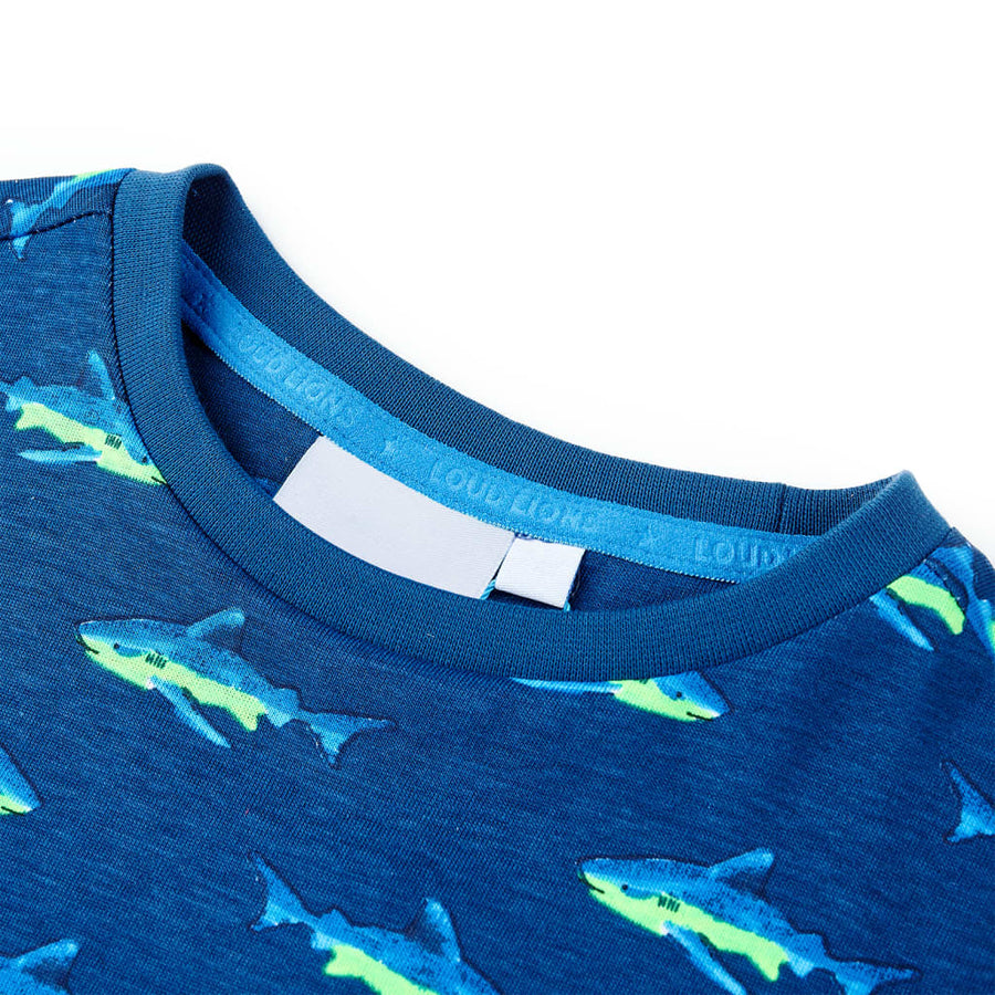 Kindershirt 92 donkerblauw Blauw 92