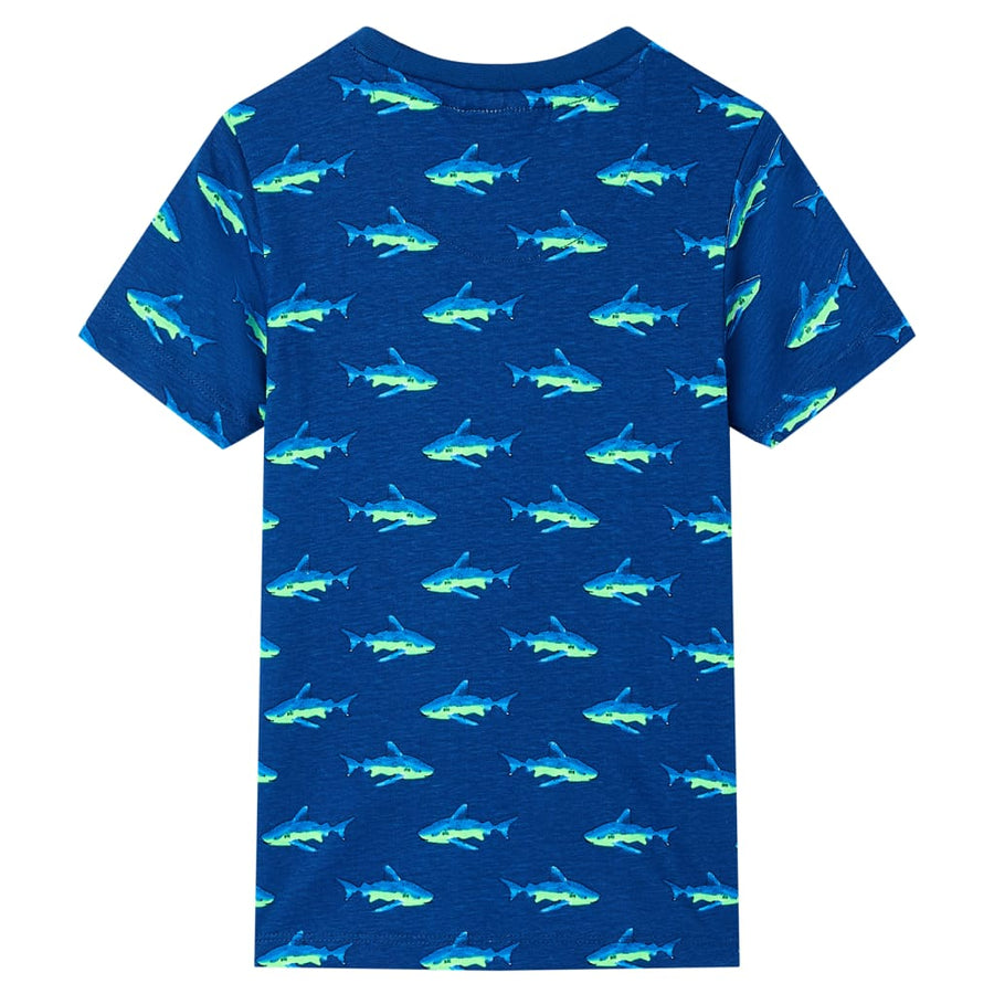 Kindershirt 140 donkerblauw Blauw