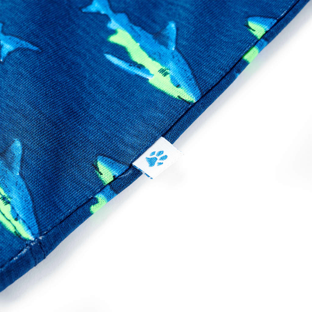 Kindershirt 140 donkerblauw Blauw