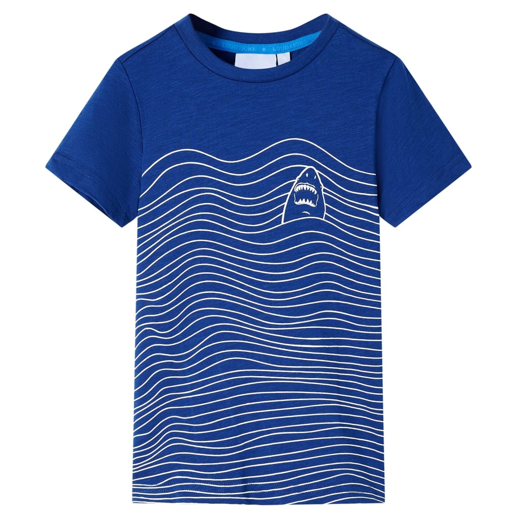 Kindershirt 128 donkerblauw Blauw 128