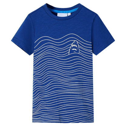 Kindershirt 128 donkerblauw Blauw 128