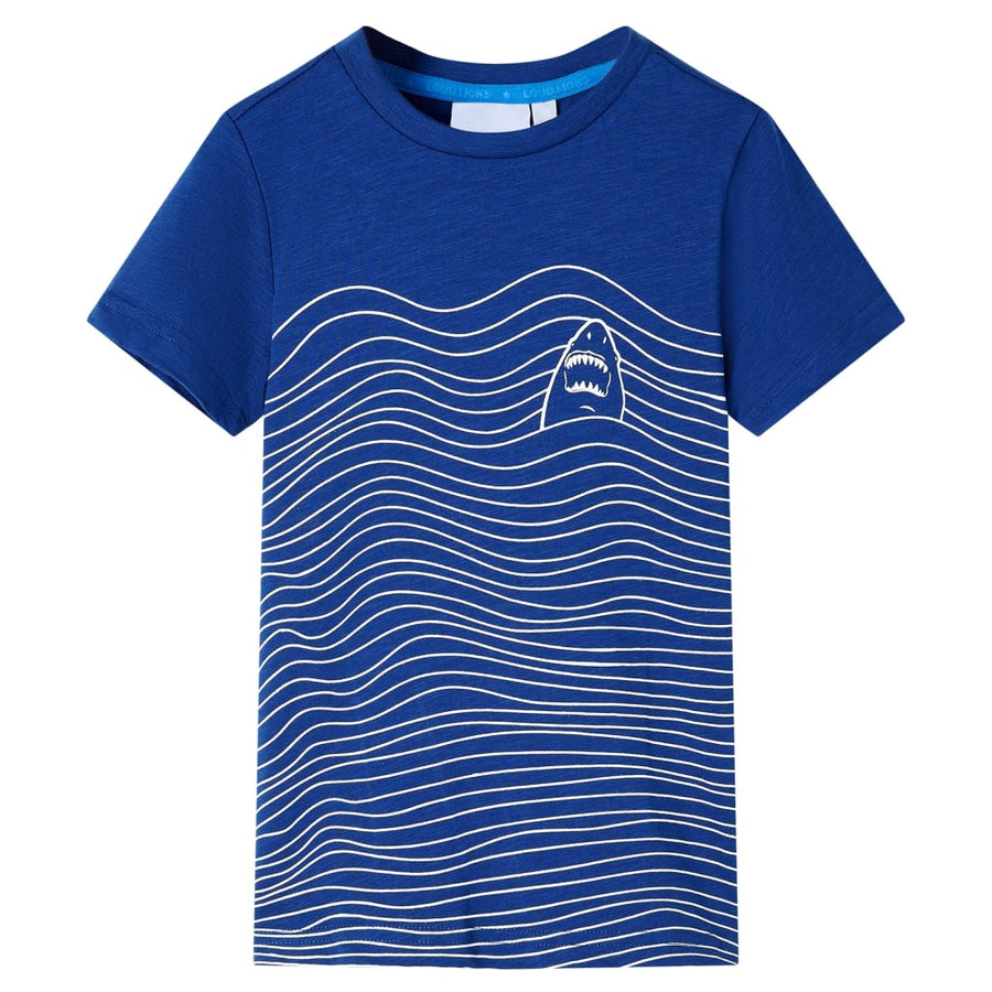 Kindershirt 128 donkerblauw Blauw 128