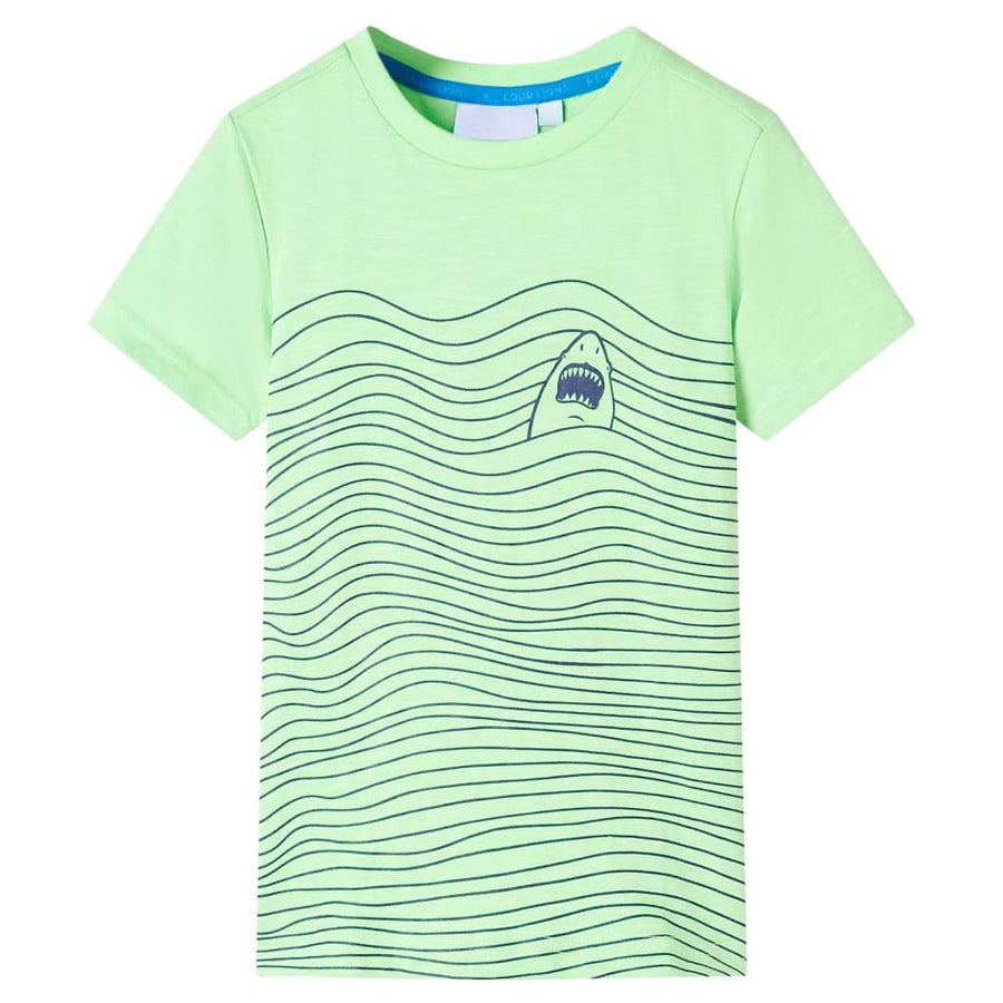 Kindershirt 128 neongroen Groen