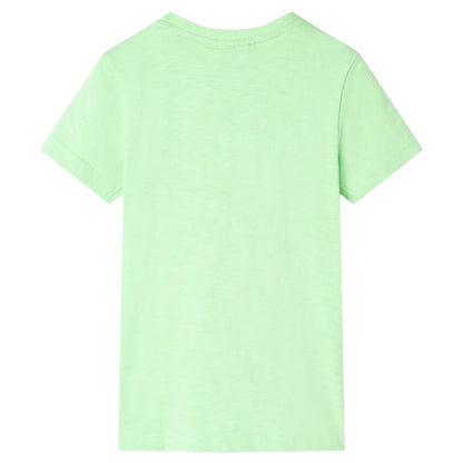 Kindershirt 128 neongroen Groen