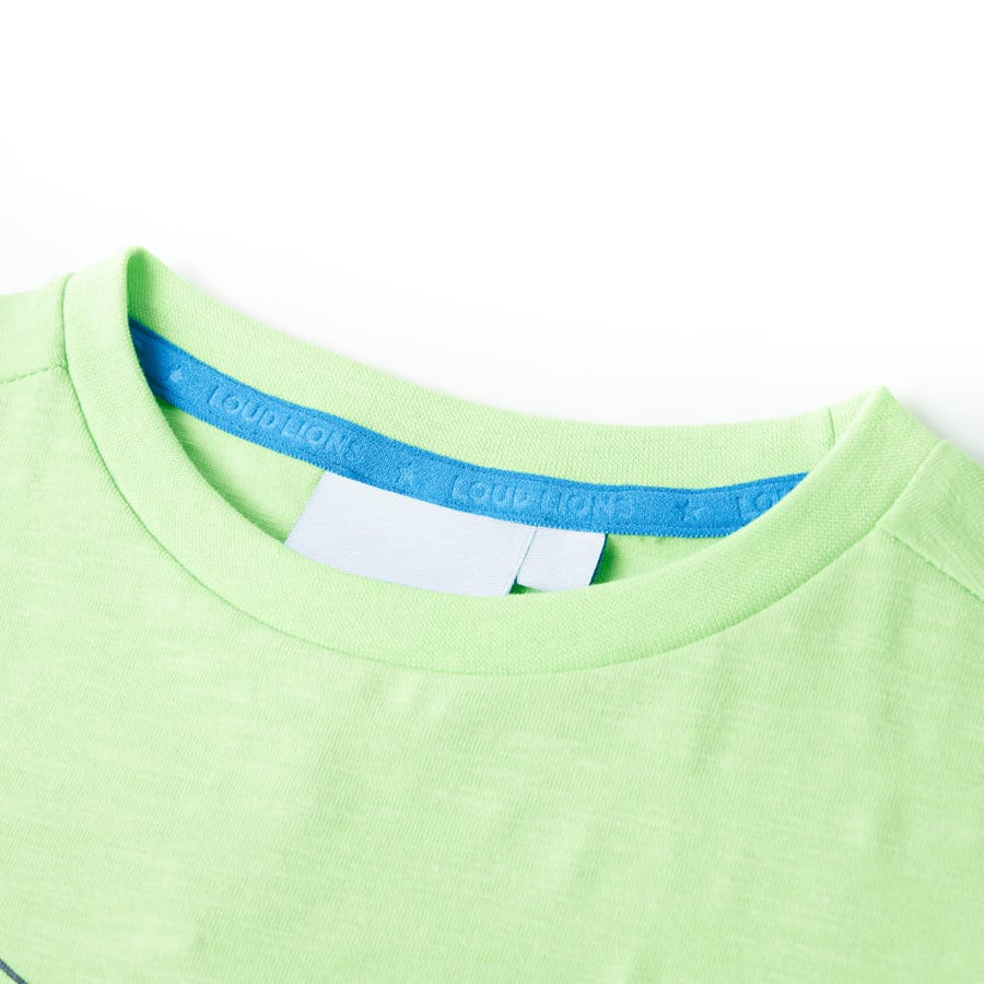 Kindershirt 128 neongroen Groen
