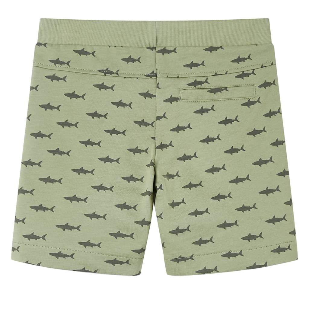 Kindershorts met trekkoord 116 lichtkaki Kaki 116