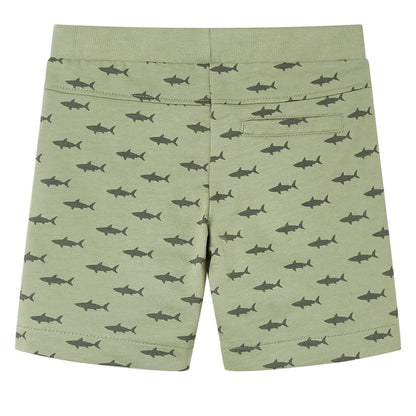 Kindershorts met trekkoord 116 lichtkaki Kaki 116
