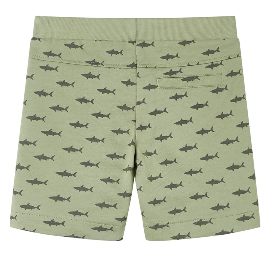 Kindershorts met trekkoord 116 lichtkaki Kaki 116