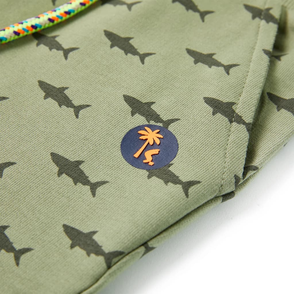 Kindershorts met trekkoord 116 lichtkaki Kaki 116