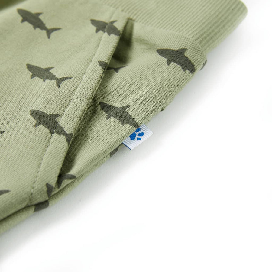 Kindershorts met trekkoord 116 lichtkaki Kaki 116