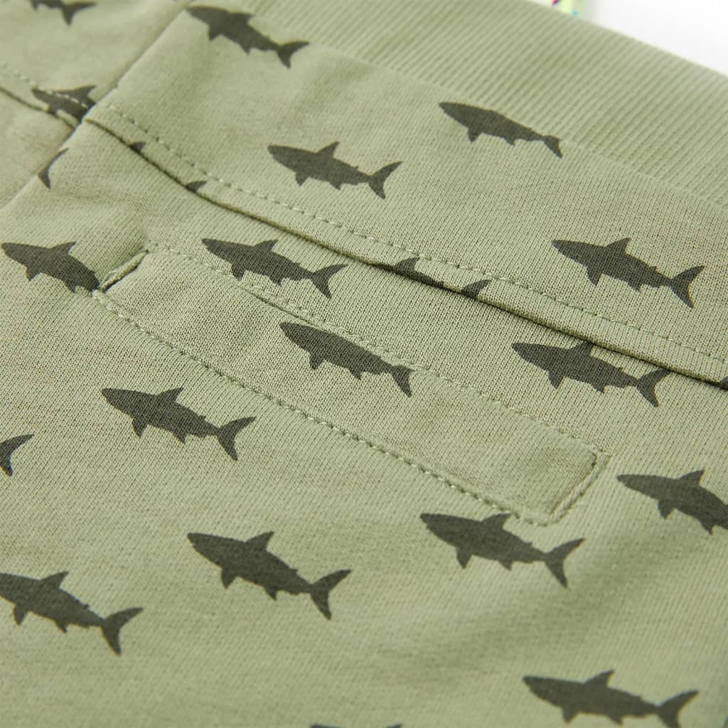 Kindershorts met trekkoord 116 lichtkaki Kaki 116