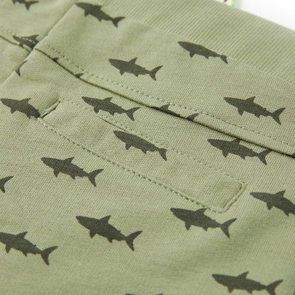 Kindershorts met trekkoord 116 lichtkaki Kaki 116