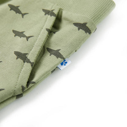 Kindershorts met trekkoord 128 lichtkaki Kaki 128