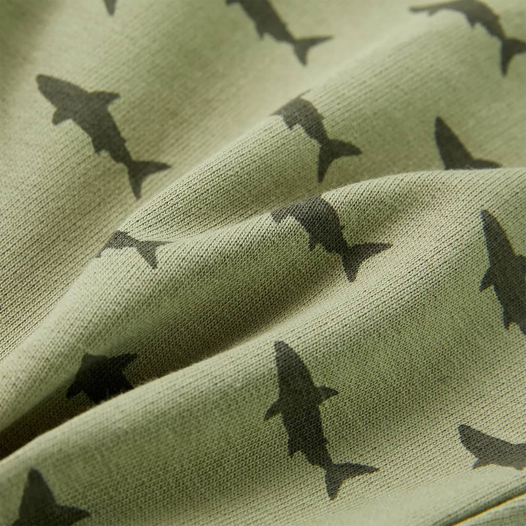 Kindershorts met trekkoord 128 lichtkaki Kaki 128
