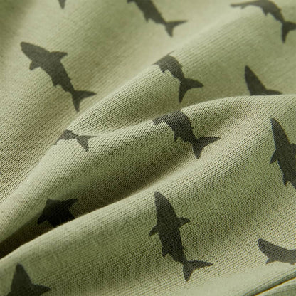 Kindershorts met trekkoord 128 lichtkaki Kaki 128