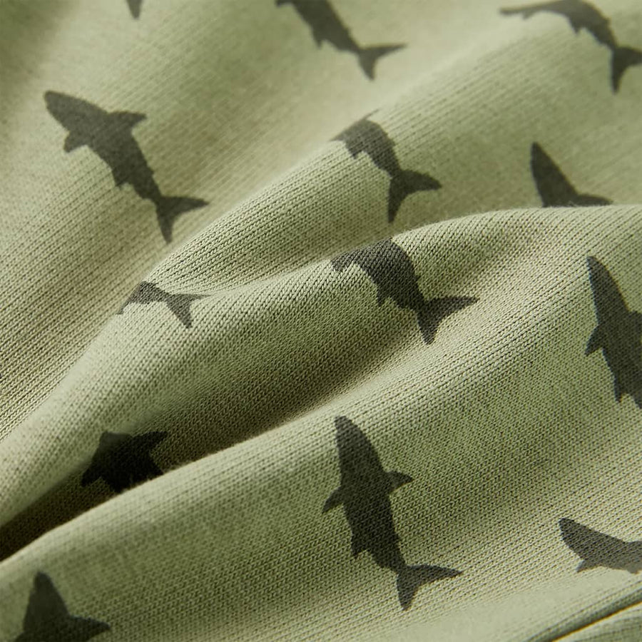 Kindershorts met trekkoord 128 lichtkaki Kaki 128
