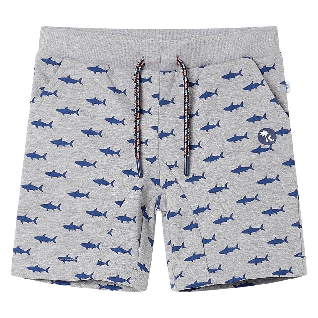 Kindershorts met trekkoord 116 gemêleerd lichtgrijs Grijs 116